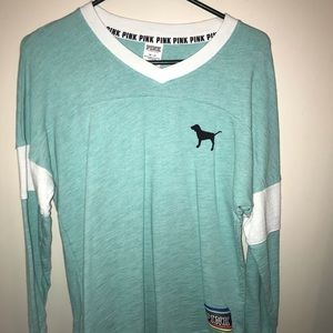 Victoria secret pink blue long sleeve sweatshirt